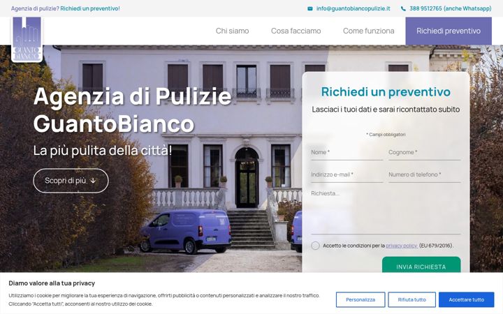 Screenshot of guantobiancopulizie.it