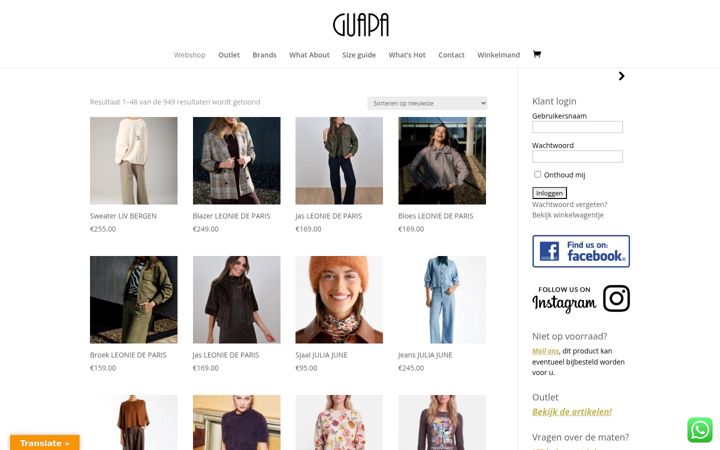 Screenshot of guapa-dehaan.be