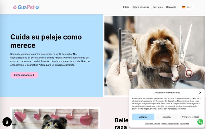 Screenshot of guapetpeluqueria.es