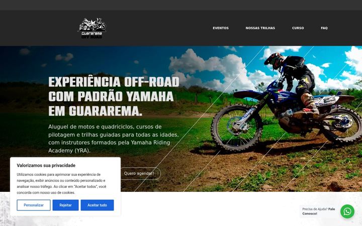 Screenshot of guararemaoffroad.com.br