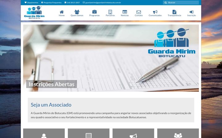 Screenshot of guardamirimbotucatu.com.br