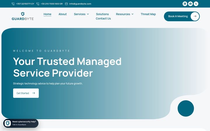 Screenshot of guardbyte.com