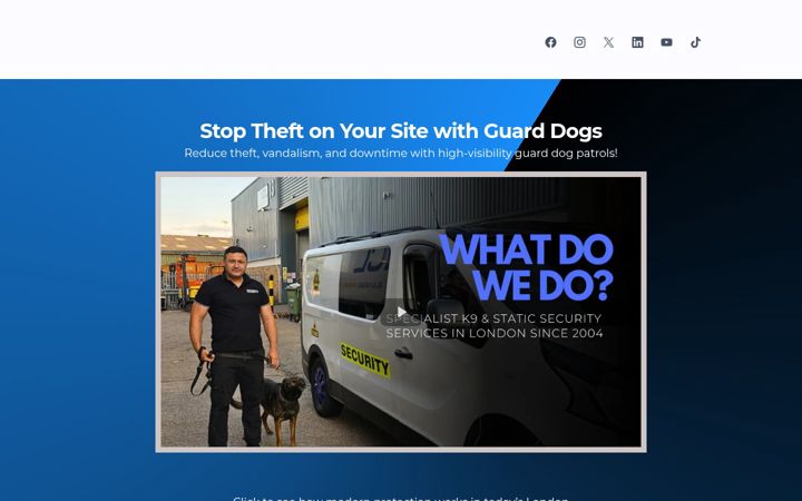 Screenshot of guarddogsecurityuk.com