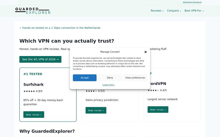 Screenshot of guardedexplorer.com