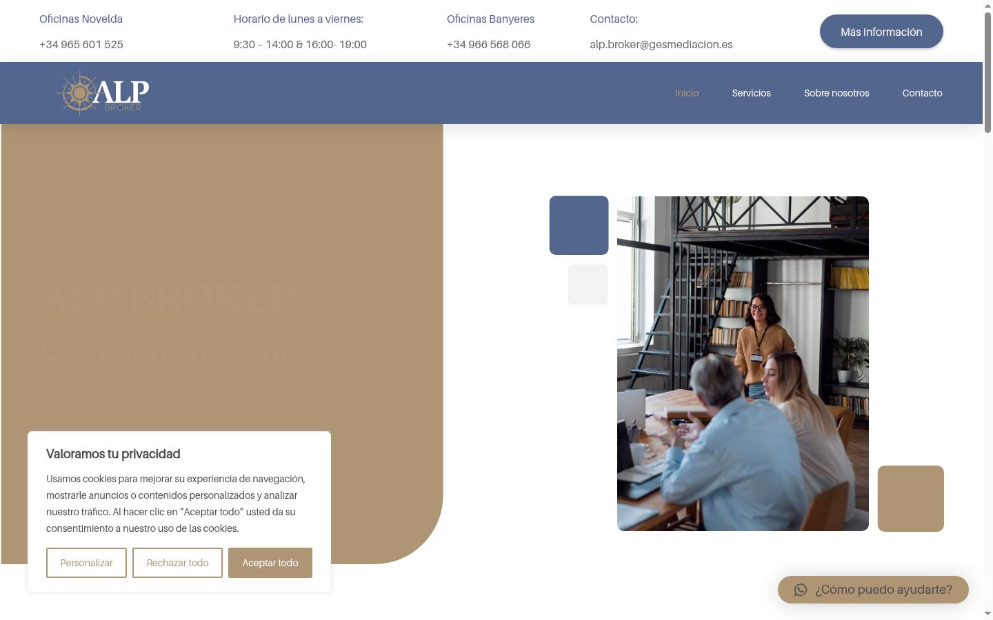 Screenshot del banner di consenso mostrato prima di qualsiasi interazione
