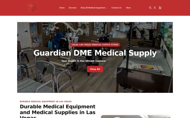Skärmbild av guardian-dme.com