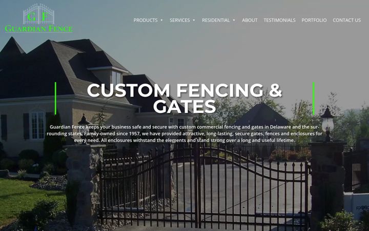 Screenshot of guardian-fence.com