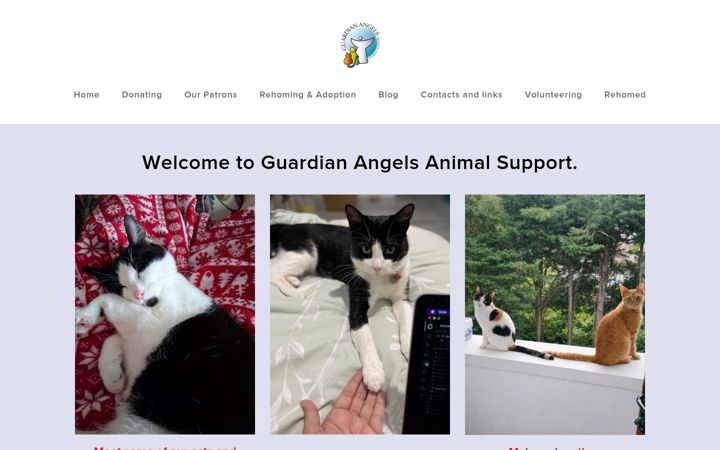 Screenshot of guardianangels-animalsupport.co.uk