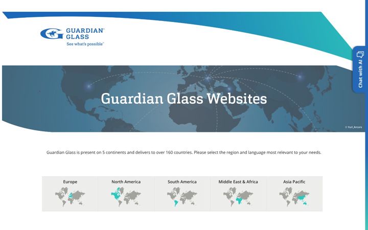 Screenshot of guardianglass.com
