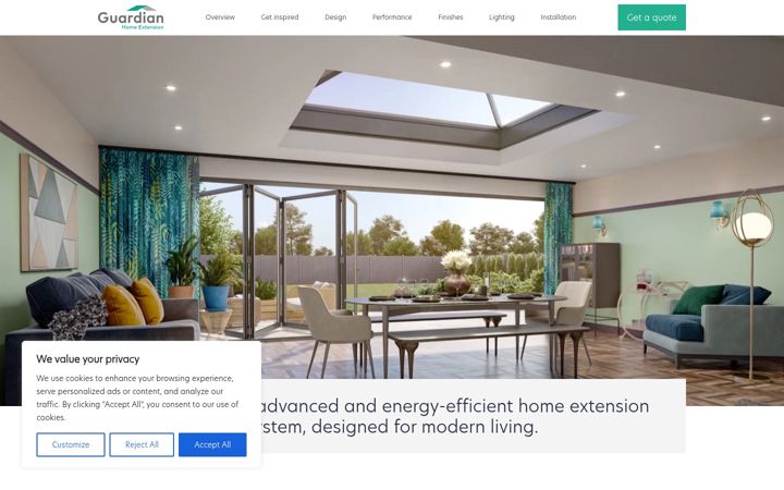 Screenshot of guardianhomeextension.ie