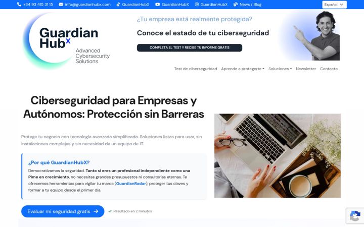 Screenshot of guardianhubx.com