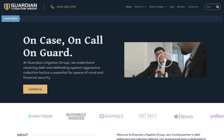 Screenshot of guardianlit.com