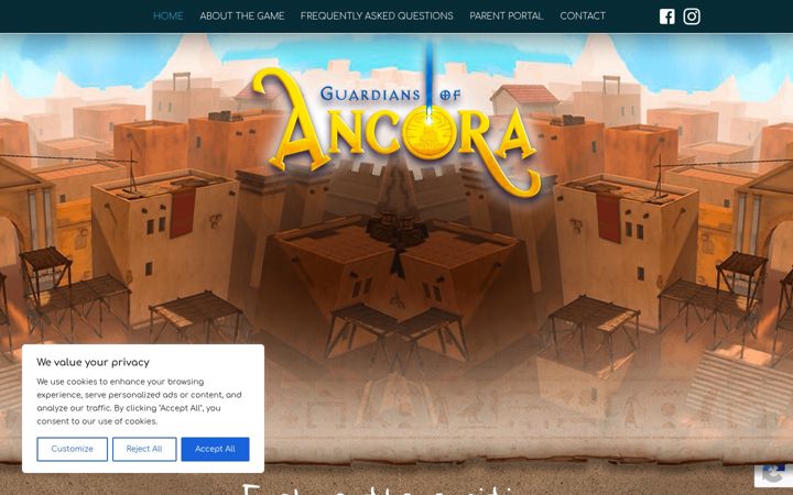 Screenshot of guardiansofancora.org