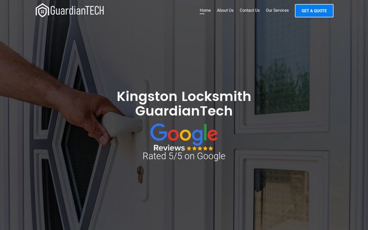 Screenshot of guardiantechlocksmithkingston.co.uk