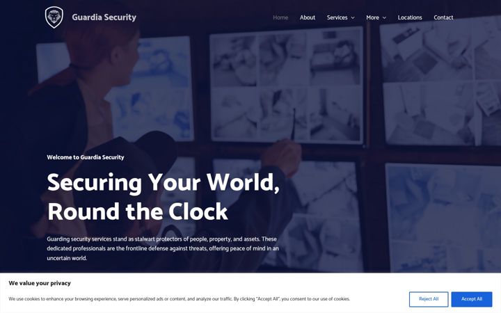 Screenshot of guardiasecurity.co.uk