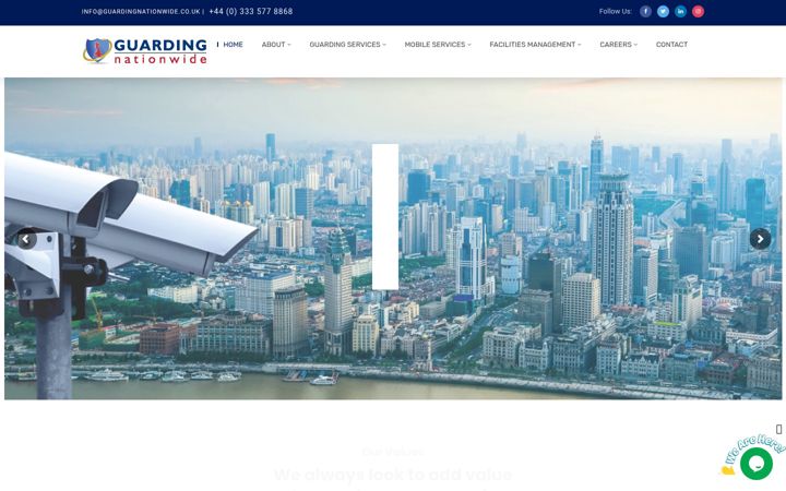 Screenshot of guardingnationwide.co.uk