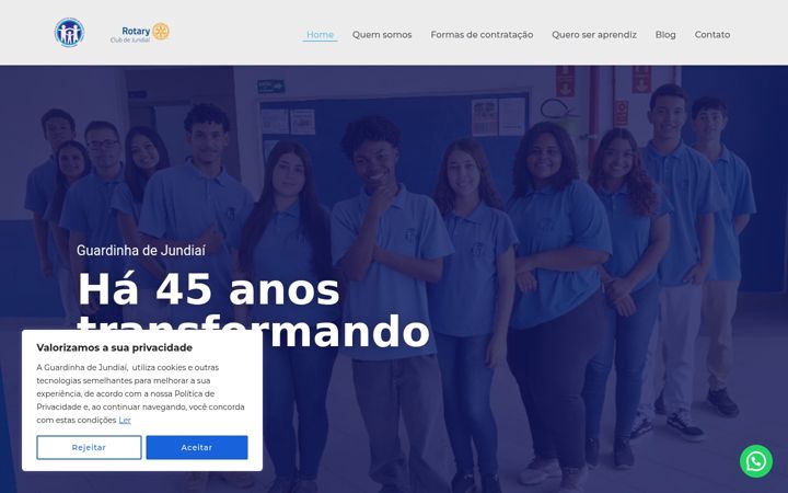 Screenshot of guardinhajundiai.com.br