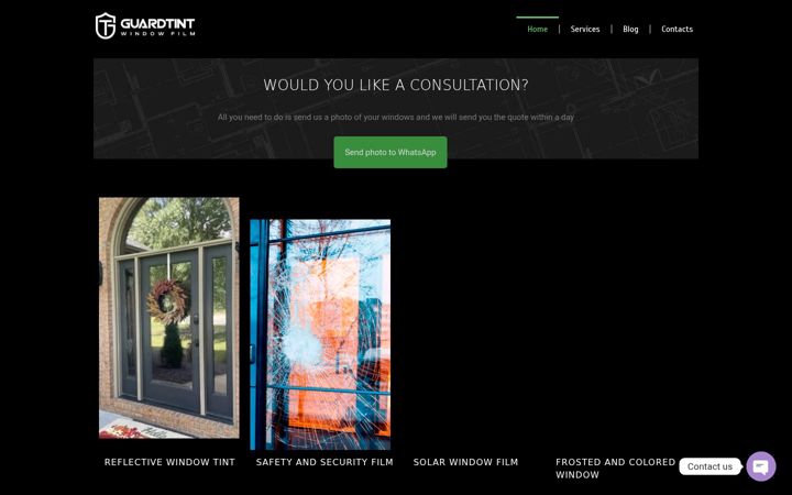 Screenshot of guardtint.com