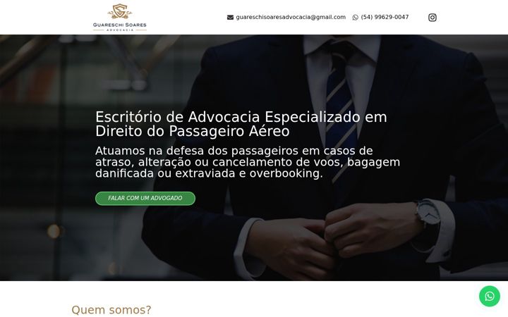 Screenshot of guareschisoares.com.br