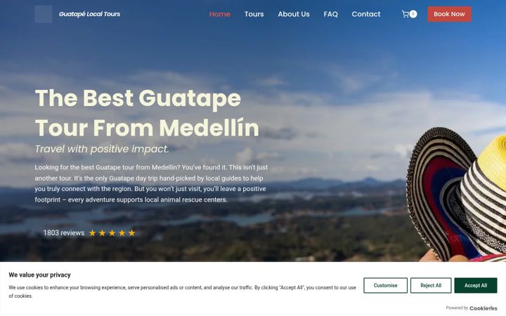 Screenshot of guatapelocaltours.com