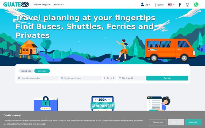 Screenshot of guatego.com