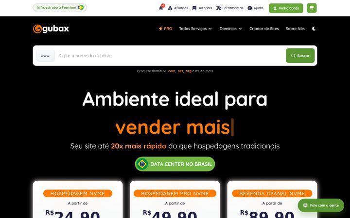 Screenshot of gubax.com.br
