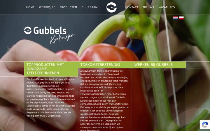 Screenshot of gubbelskwekerijen.nl