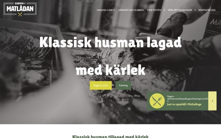 Screenshot of gubbenimatladan.se