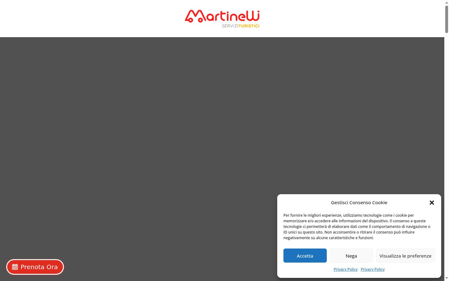 Screenshot des Einwilligungsbanners vor jeglicher Interaktion