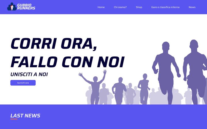 Screenshot of gubbiorunners.com