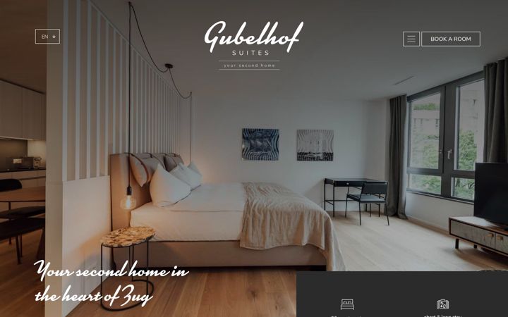 Snímek obrazovky gubelhof-suites.ch
