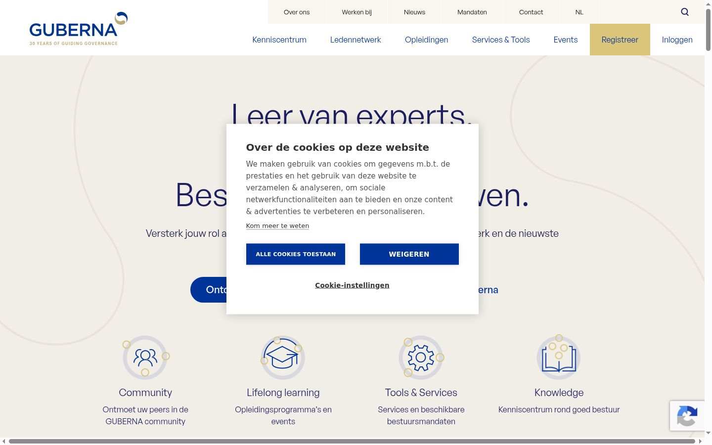 Screenshot tal-banner tal-kunsens muri qabel kwalunkwe interazzjoni