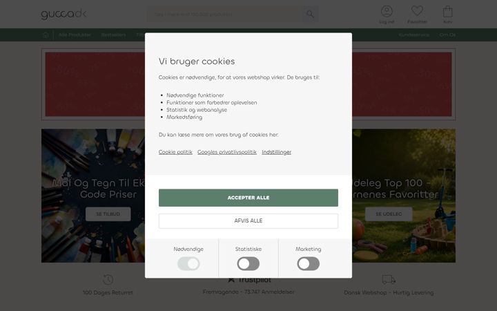Screenshot of gucca.dk