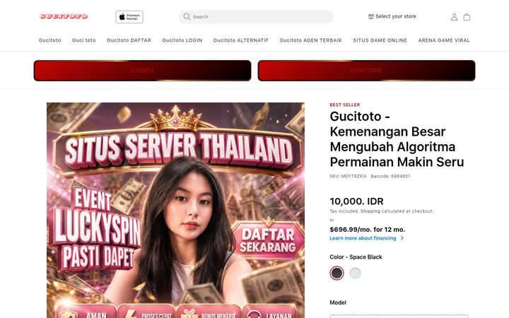 Screenshot of gucitoto.com