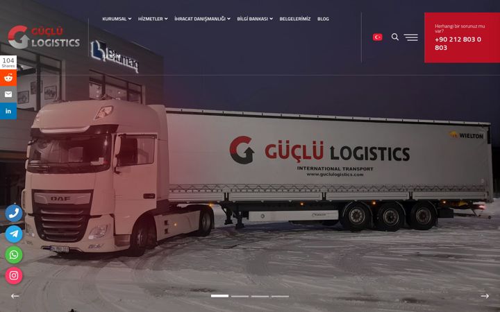 Screenshot of guclulogistics.com