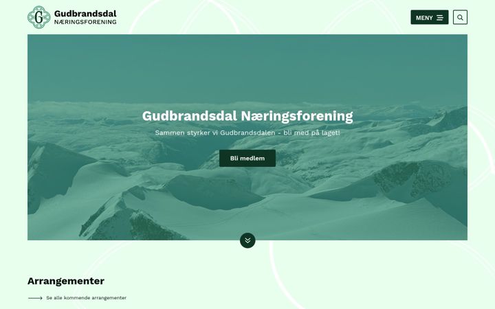 Screenshot of gudbrandsdalnf.no
