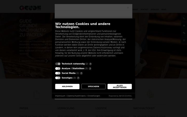 Screenshot of gude.de