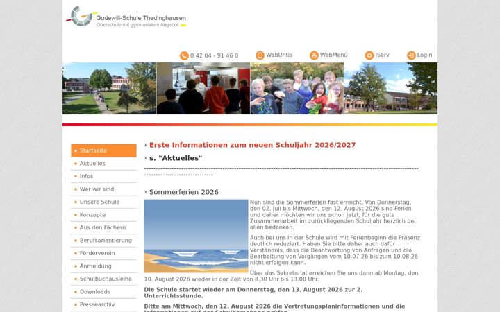 Screenshot of gudewill-schule.de