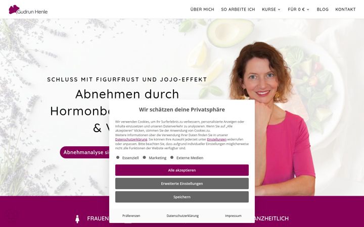 Screenshot of gudrunhenle.de