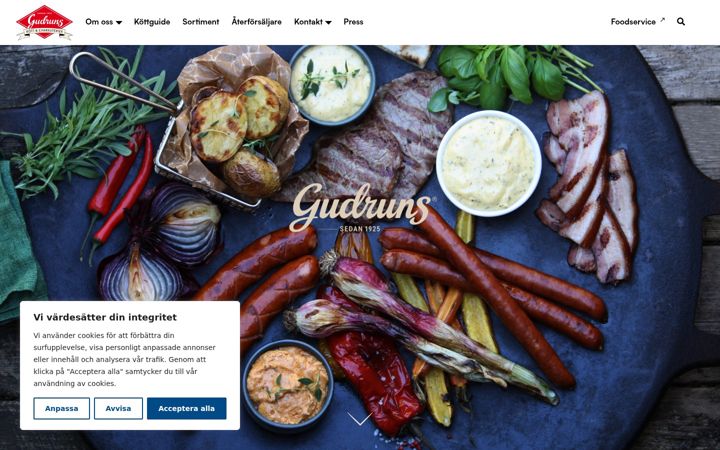 Screenshot of gudruns.se