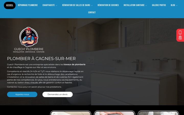 Screenshot of guechplomberie.fr