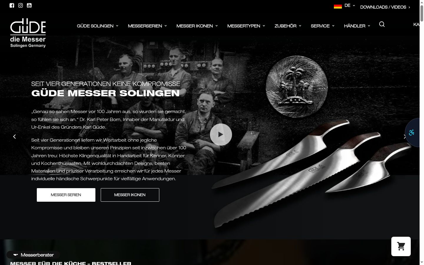 Screenshot des Einwilligungsbanners vor jeglicher Interaktion