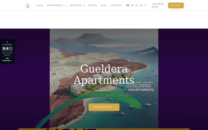 Screenshot of gueldera-apartments.com