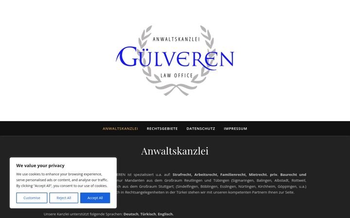 Screenshot of guelveren.de