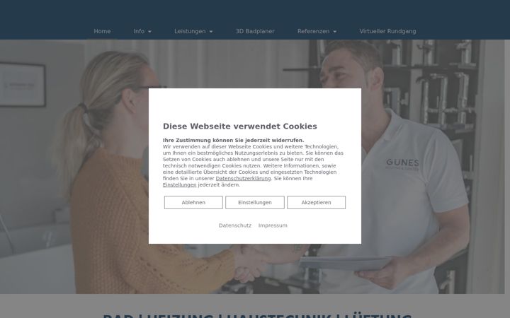 Screenshot of guenes-hs.de