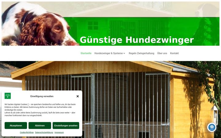 Screenshot of guenstige-hundezwinger.de
