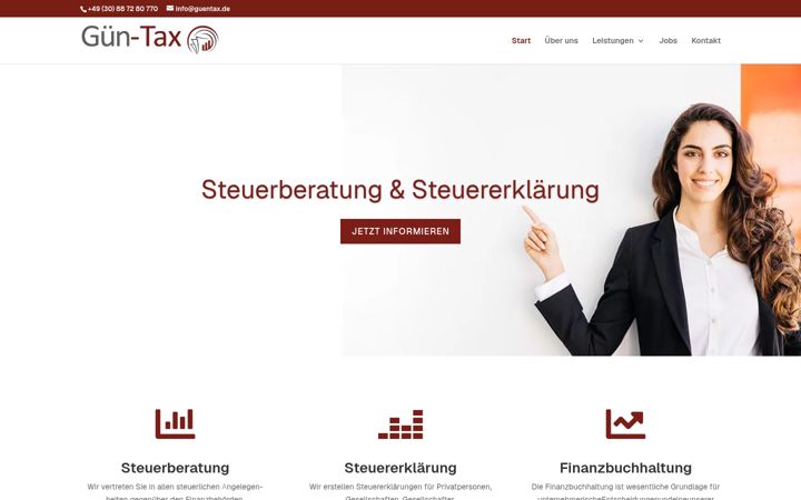 Screenshot of guentax.de
