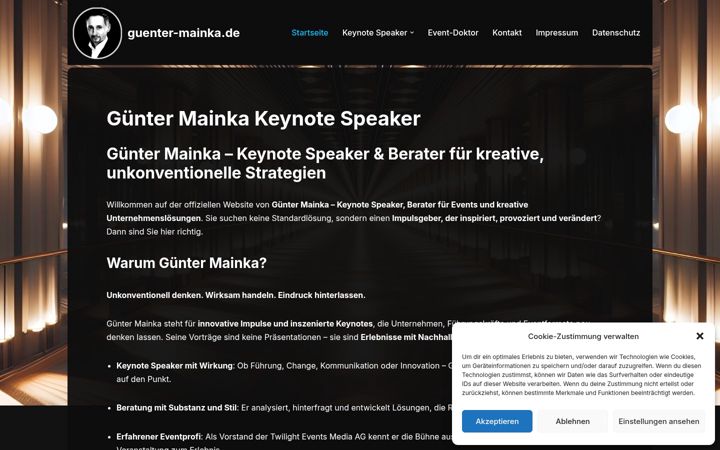 Screenshot of guenter-mainka.de