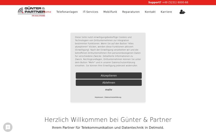 Screenshot of guenter-partner.de