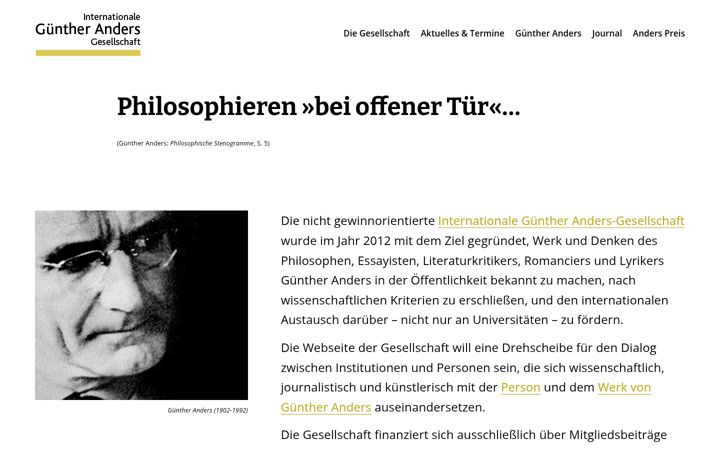 Screenshot of guenther-anders-gesellschaft.org